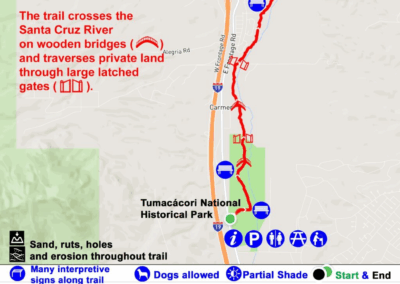 AllTrails Map of the Anza Trail Tumacácori to Tubac